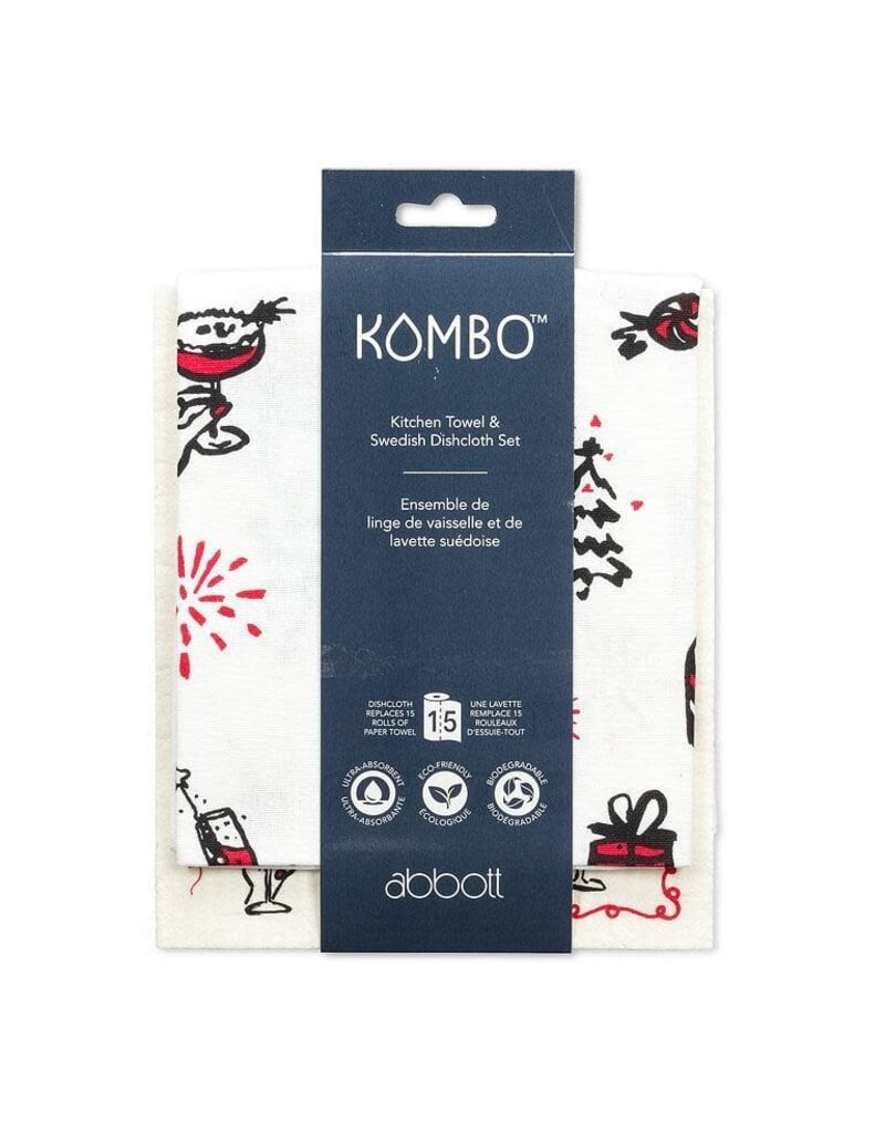 Abbott Collection Cocktails Dishcloth & Kitchen Towel Set