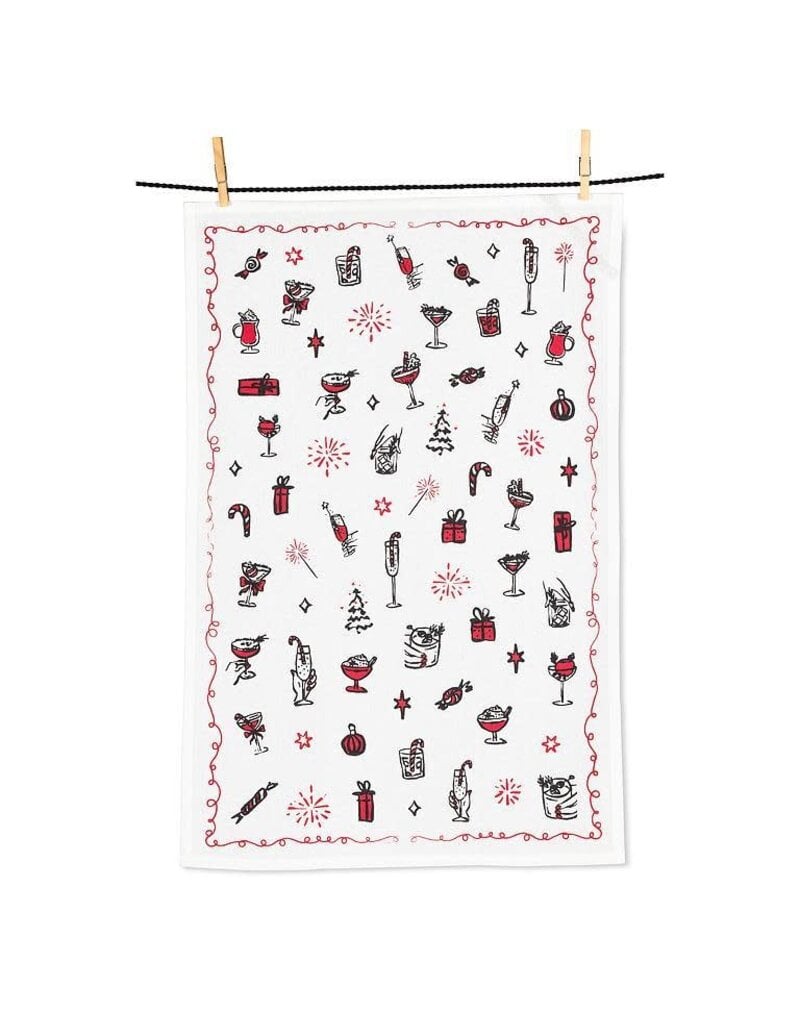 Abbott Collection Cocktails Dishcloth & Kitchen Towel Set