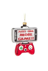 Abbott Collection One More Game Gamer Glass Ornament