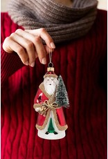 Abbott Collection Father Christmas Glass Ornament
