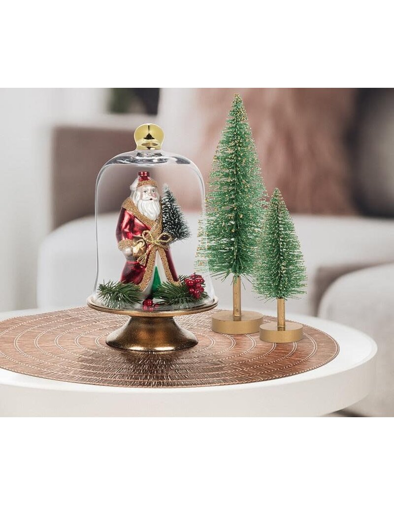 Abbott Collection Father Christmas Glass Ornament
