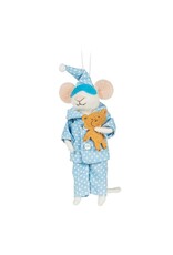 Abbott Collection Pajama Mouse with Teddy Ornament