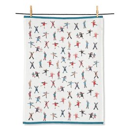 Abbott Collection Twirling Skaters Kitchen Towel