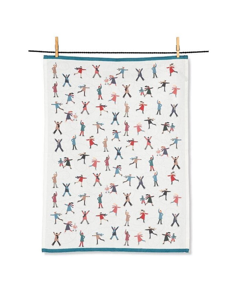 Abbott Collection Twirling Skaters Kitchen Towel