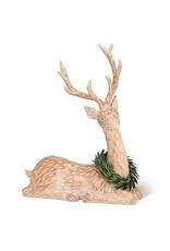 Abbott Collection Resting Deer with Wreath