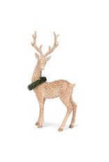 Abbott Collection Standing Deer with Wreath