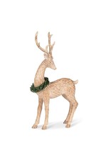 Abbott Collection Standing Deer with Wreath