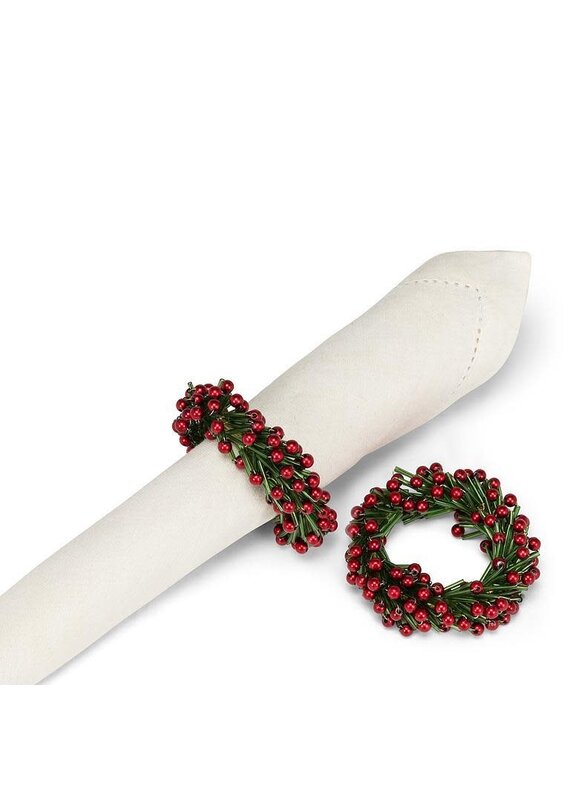 Abbott Collection Beaded Wreath Napkin Ring