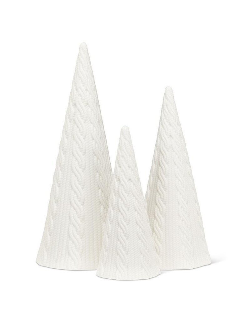 Abbott Collection Porcelain "Cable Knit" Cone Tree | lg
