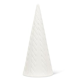 Abbott Collection Porcelain "Cable Knit" Cone Tree | lg