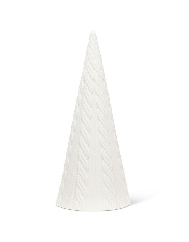 Abbott Collection Porcelain "Cable Knit" Cone Tree | lg