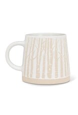 Abbott Collection Stoneware Wide Base Birch Trees Mug