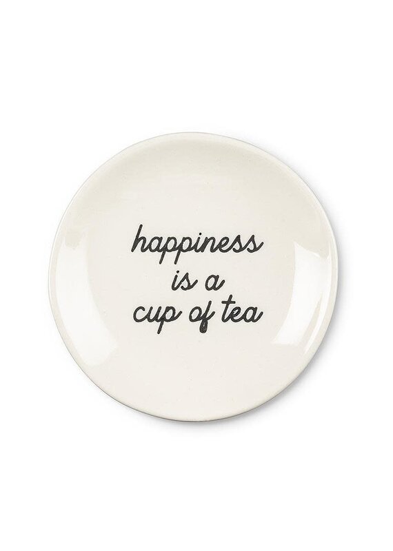 Abbott Collection Small Plate-"Happiness is a Cup of Tea
