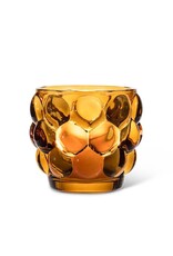 Abbott Collection Small Amber Bubble Votive Glass