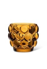 Abbott Collection Small Amber Bubble Votive Glass