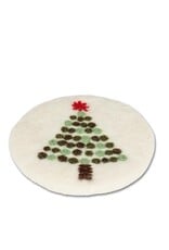 Abbott Collection Festive Tree Felted Wool Coaster