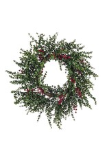 Abbott Collection Faux Eucalyptus Wreath with Berries