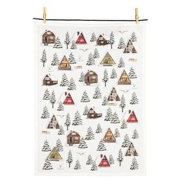 Abbott Collection Winter Cabins Kitchen Towel
