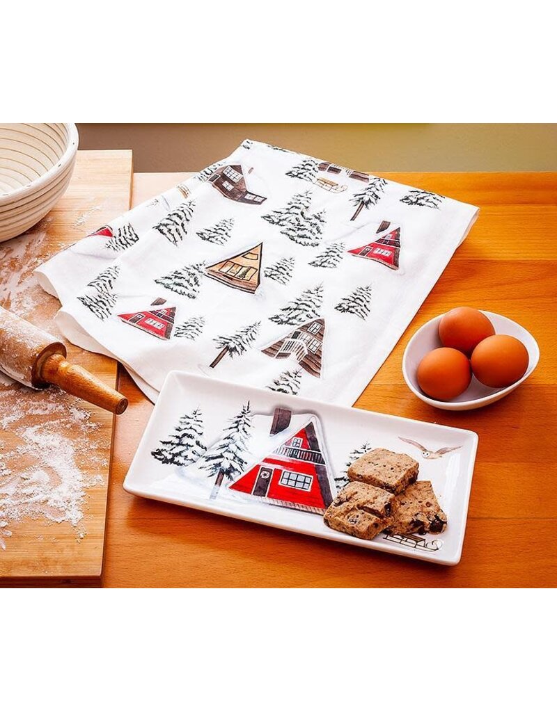 Abbott Collection Winter Cabins Kitchen Towel