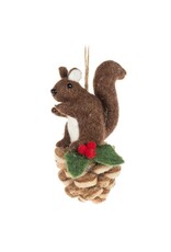 Squirrel on Pinecone Ornament