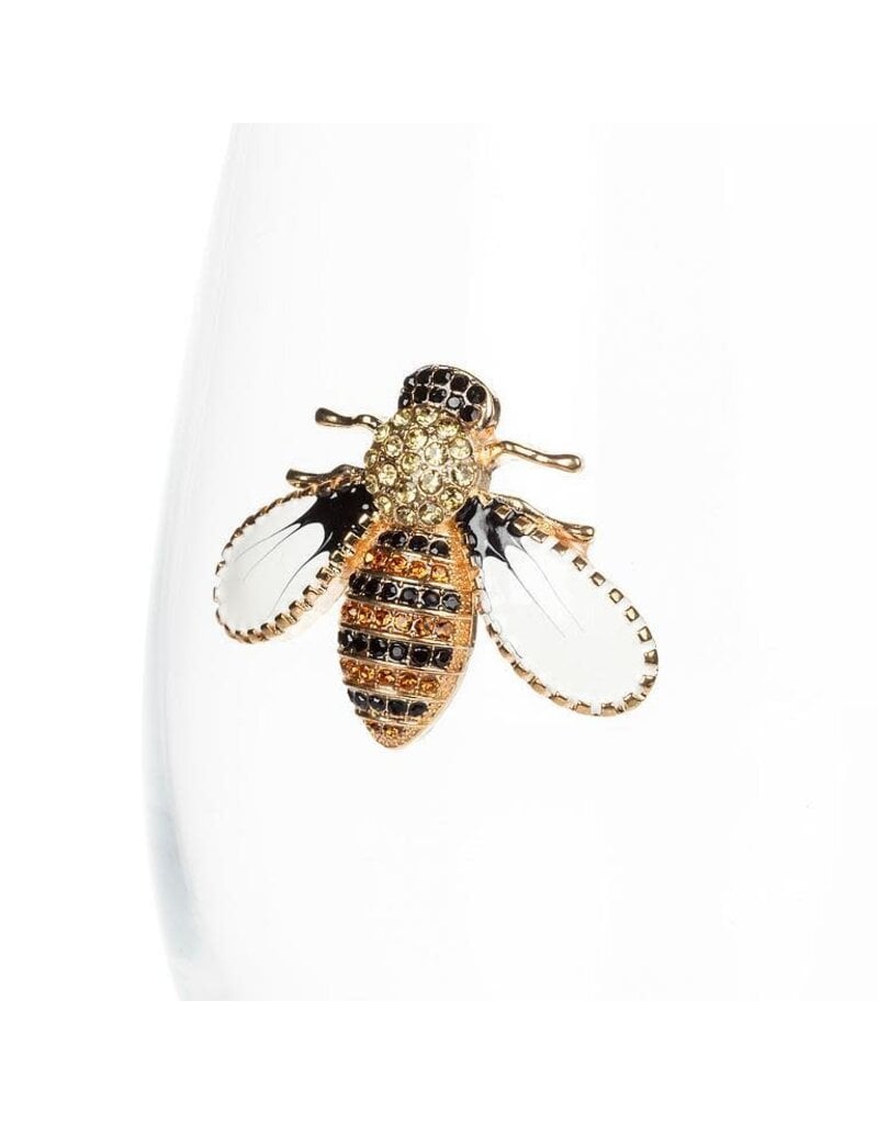 Abbott Collection Stemless Wine Glass with Jewelled Bee