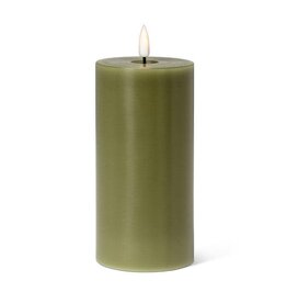 Abbott Collection Flameless LED Pillar Candle | 3"x6" Moss Green