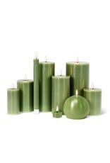 Abbott Collection Flameless LED Pillar Candle | 3"x6" Moss Green