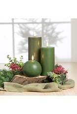 Abbott Collection Flameless LED Pillar Candle | 3"x6" Moss Green
