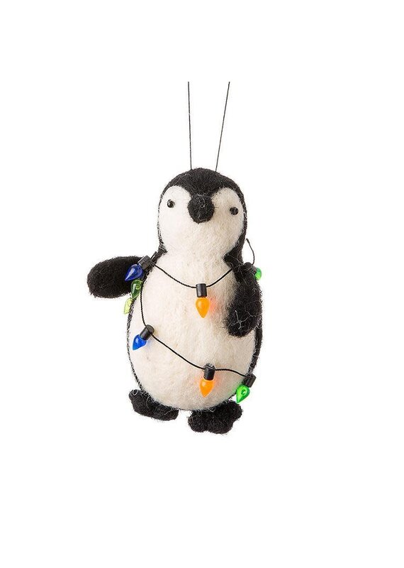 Abbott Collection Penguin with Lights Ornament