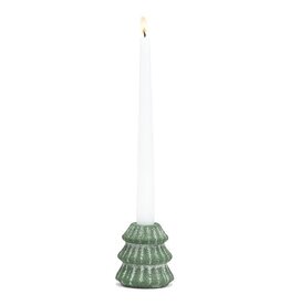 Abbott Collection Snowy Evergreen Tree Taper Holder