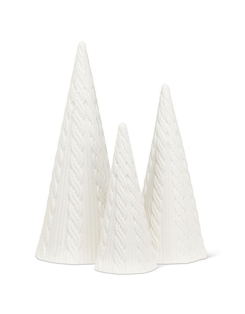 Abbott Collection Porcelain "Cable Knit" Cone Tree | sm