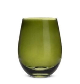 Abbott Collection Moss Green Stemless Wine Glass