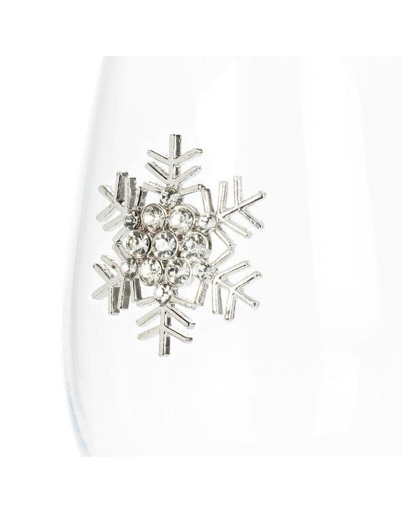 Abbott Collection Stemless Wine Glass with Jewelled Snowflake