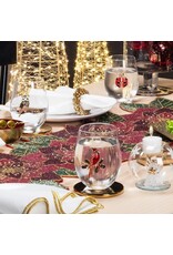 Abbott Collection Stemless Wine Glass with Jewel Owl