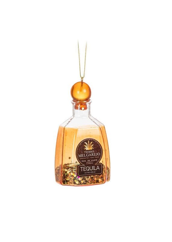 Abbott Collection Glitter Tequila Bottle Ornament