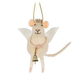Abbott Collection Angel Mouse with Bell Ornament