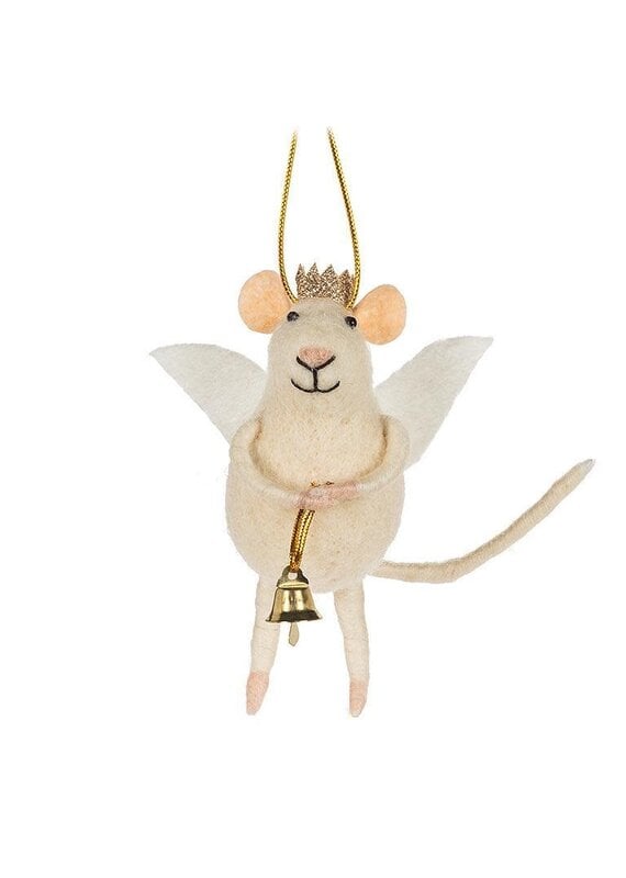 Abbott Collection Angel Mouse with Bell Ornament