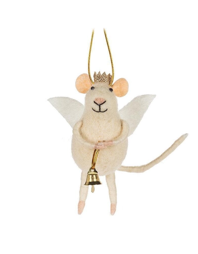 Abbott Collection Angel Mouse with Bell Ornament