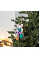 Abbott Collection Shopping Mouse Ornament