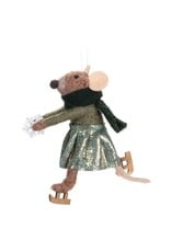 Abbott Collection Skating Mouse with Scarf Ornament