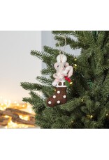 Abbott Collection Felted Wool Chef Mouse in Stocking Ornament