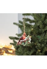 Abbott Collection Cardinal & Holly Ornament