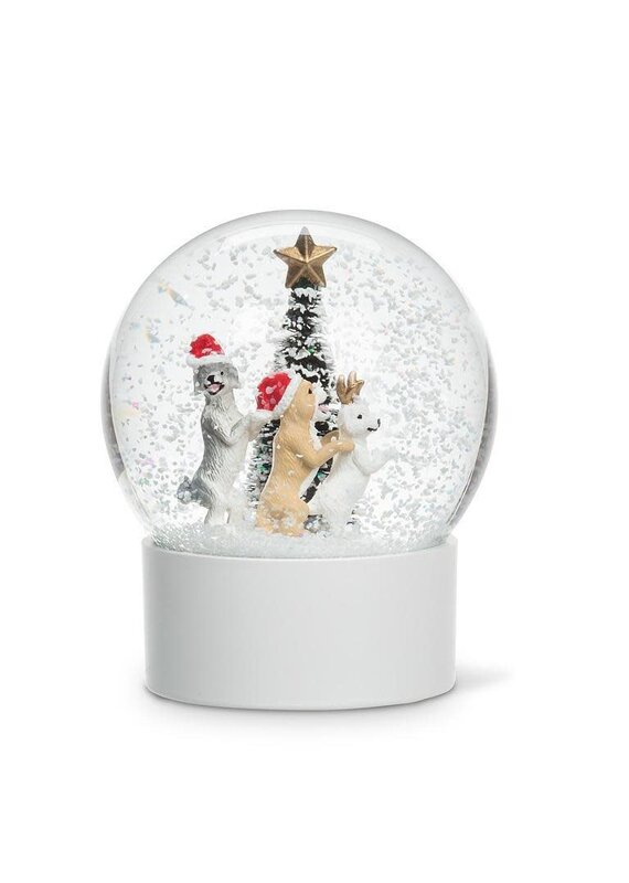 Abbott Collection Small Dancing Dog Snow Globe