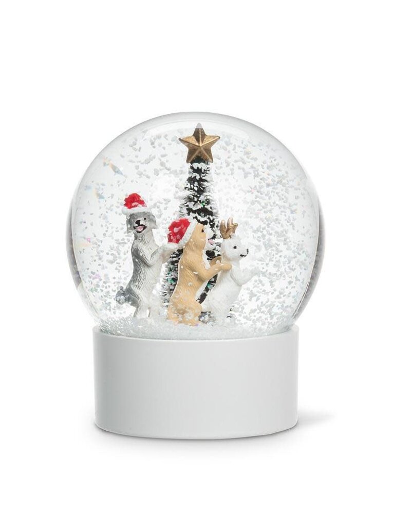 Abbott Collection Small Dancing Dog Snow Globe