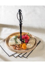 Abbott Collection Round Mango  Wood Tray with Handle