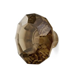 Pink Martini Smoke Grey Glass Knob