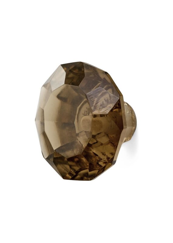 Pink Martini Smoke Grey Glass Knob