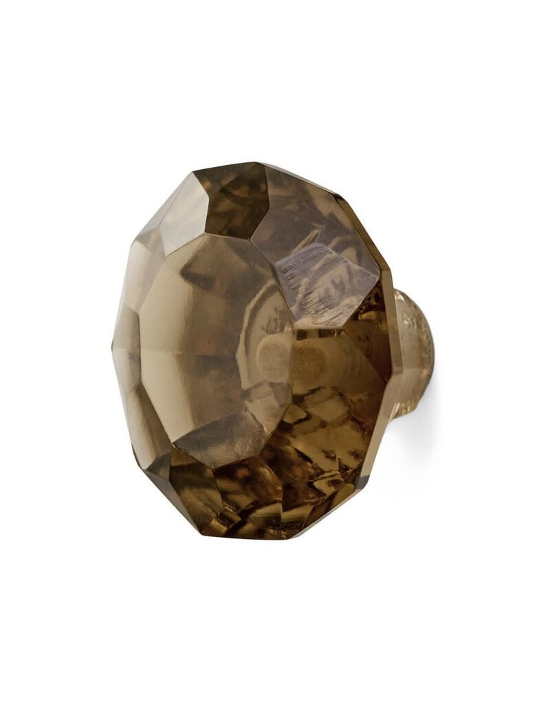 Pink Martini Smoke Grey Glass Knob