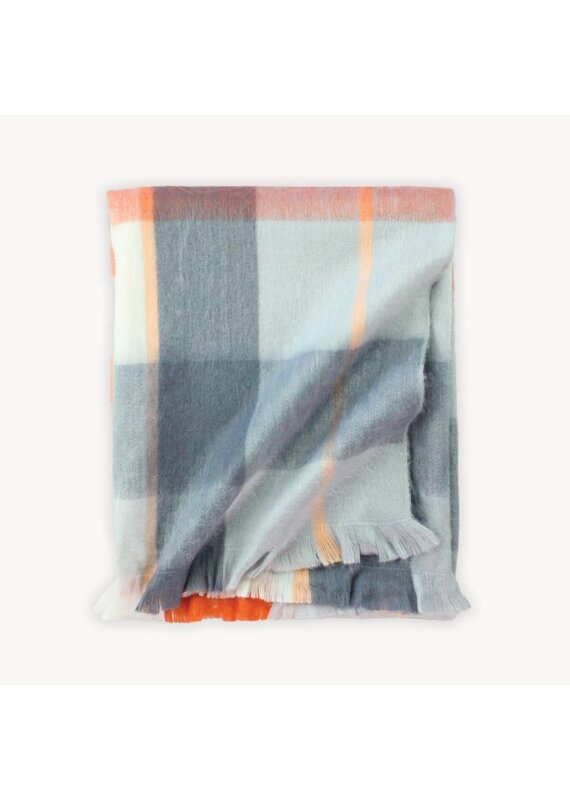 Pokoloko Alpaca Check Blanket Throw by Pokoloko