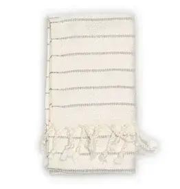 Pokoloko Bamboo Hand Towel by Pokoloko | Mist Striped – Luxury Turkish Cotton & Bamboo, Antimicrobial, Multi-Use